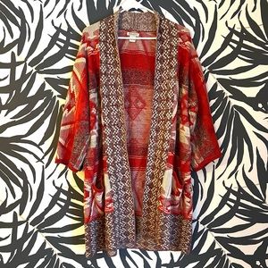 🌵 Lucky Brand Southwestern Navajo Sweater Cardigan Long